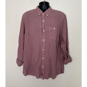 Todd Snyder Long Sleeve Linen Shirt Mens XL Button-Down Mauve Smart Prep